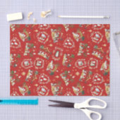 Christliche Weihnachtsgebirgskrippe Rot Seidenpapier (Handwerk)