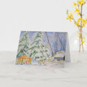 Christliche Weihnachtsgrußkarten zur Geburt Jesu Karte (Gelbe Blume)