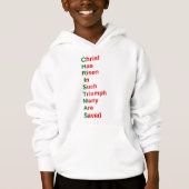 christliche Weihnachtsjesus akrostisch Hoodie (Vorderseite)