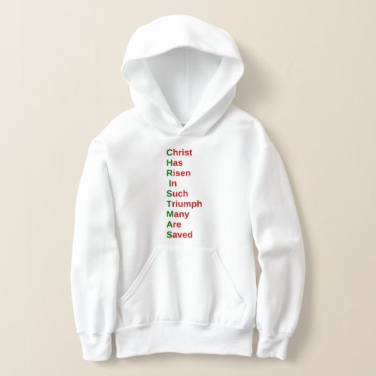 christliche Weihnachtsjesus akrostisch Hoodie (Ablage )