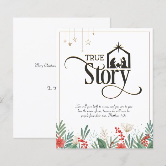 Christliche Weihnachtskarte (Vorne/Hinten)