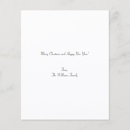 Christliche Weihnachtskarte (Rückseite)