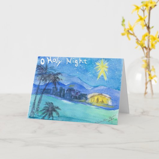 Christliche Weihnachtskarte Bethlehem Karte (Gelbe Blume)