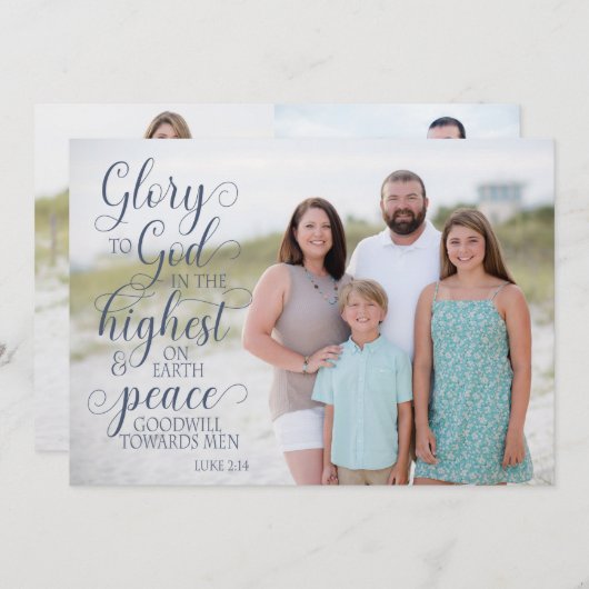 Christliche Weihnachtskarte Einladung (Vorne/Hinten)