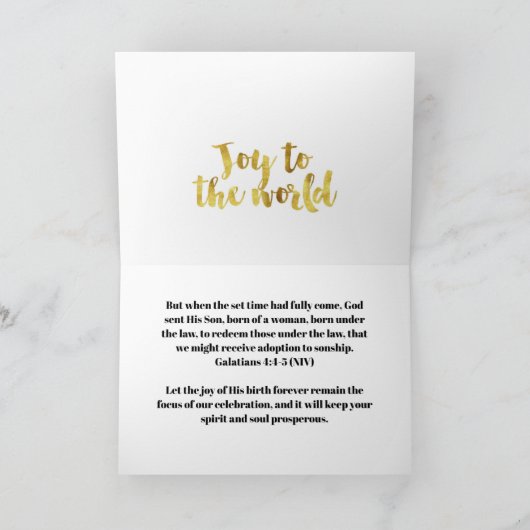 Christliche Weihnachtskarte Feiertagskarte (Innenseite)