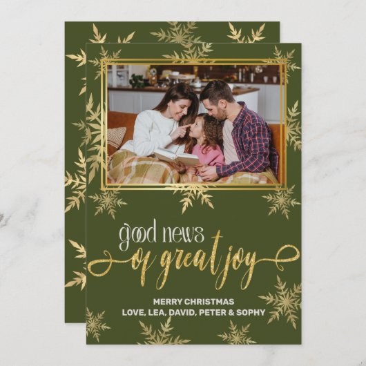 Christliche Weihnachtskarte Feiertagskarte (Vorne/Hinten)