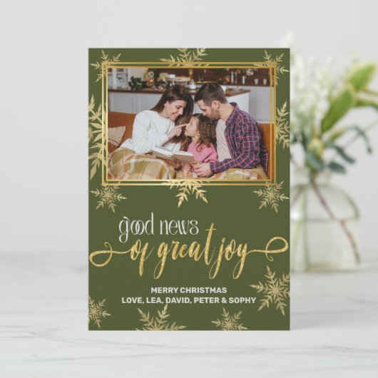 Christliche Weihnachtskarte Feiertagskarte (Stehend Vorderseite)