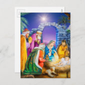 Christliche Weihnachtskarte Feiertagspostkarte (Vorne/Hinten)