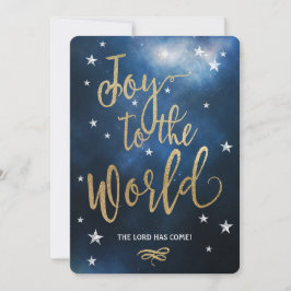 Christliche Weihnachtskarte Freude an der Welt! Feiertagskarte