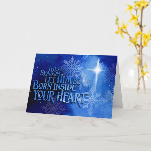 Christliche Weihnachtskarte Karte (Gelbe Blume)