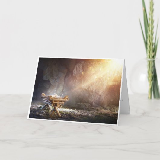 Christliche Weihnachtskarte Karte (Vorderseite)