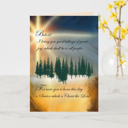 Christliche Weihnachtskarte Karte (Gelbe Blume)