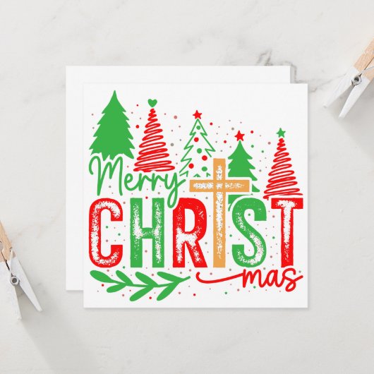 Christliche Weihnachtskarte Karte (Vorderseite/Rückseite Beispiel)