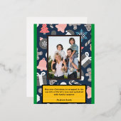 Christliche Weihnachtskarte und Liebe Folien Feiertagspostkarte (Vorderseite/Rückseite)