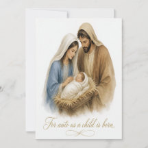Christliche Weihnachtskarte zur Geburt Jesu