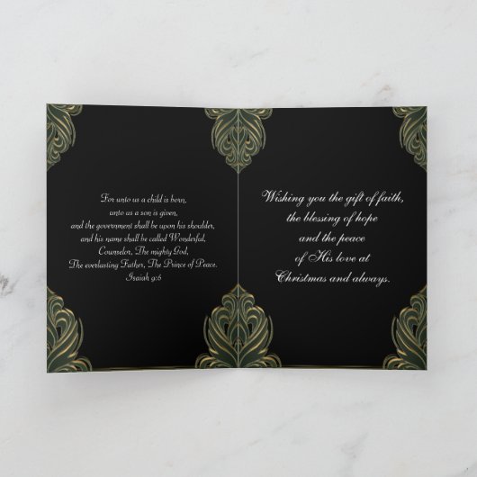 Christliche Weihnachtskarten Feiertagskarte (Innenseite)