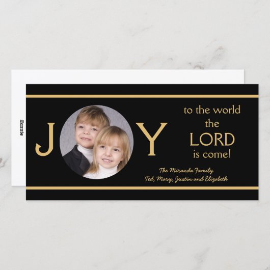 Christliche Weihnachtskarten Freude Feiertagskarte (Vorne/Hinten)