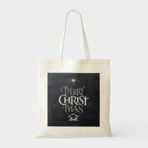Christliche Weihnachtskhalkboardbriefe Tragetasche