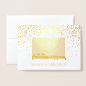 Christliche Weihnachtsklänge Männer Elegantes Gold Folienkarte (Vorderseite mit Umschlag)