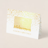 Christliche Weihnachtsklänge Männer Elegantes Gold Folienkarte (Vorderseite)