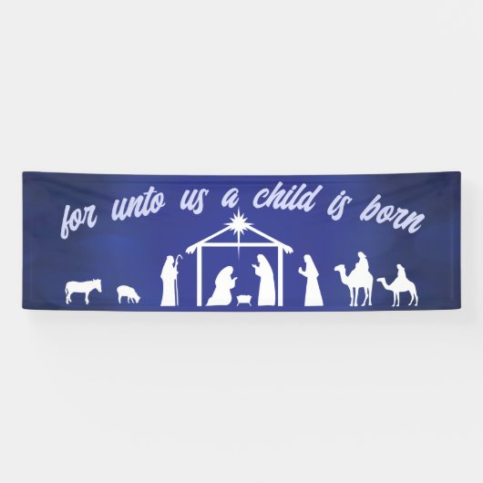 Christliche Weihnachtskrippe Banner (Horizontal)