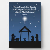 Christliche Weihnachtskrippe Design / Verse Fotoplatte (Vorderseite)