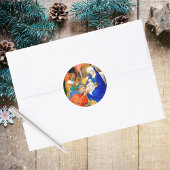 Christliche Weihnachtskrippe Drei Könige Runder Aufkleber
