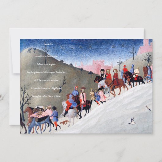 Christliche Weihnachtskrippe Feiertagskarte (Vorderseite)