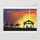 Christliche Weihnachtskrippe Feiertagspostkarte (Vorderseite)