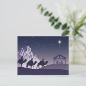 Christliche Weihnachtskrippe Feiertagspostkarte (Stehend Vorderseite)