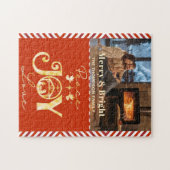 Christliche Weihnachtskrippe Gold R Peace Joy Lieb Puzzle (Horizontal)