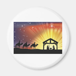 Christliche Weihnachtskrippe Magnet