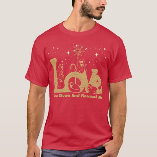 Christliche Weihnachtskrippe T-Shirt (Vorderseite)