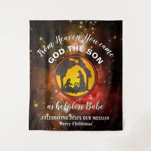 Christliche Weihnachtskrippe Wandteppich (Vorderseite)