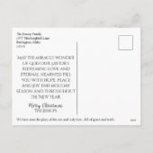 Christliche Weihnachtskriptur Elegant Rot Feiertagspostkarte (Rückseite)