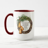 Christliche Weihnachtskriptur Wreath Red Tasse (Links)
