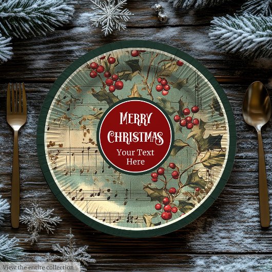 Christliche Weihnachtslieder Heilige Beeren Pappteller