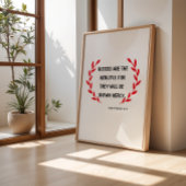 Christliche Weihnachtsmauer Matthew 5:7 Poster