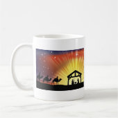 Christliche Weihnachtsnativity-Szene Kaffeetasse (Links)