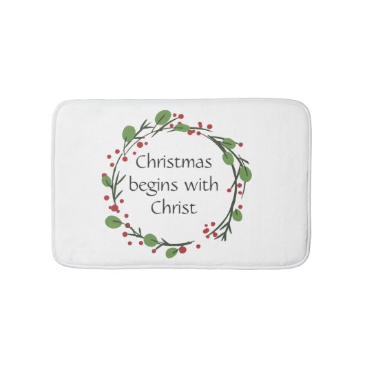Christliche Weihnachtsschrift Badematte (Vorderseite)