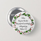 Christliche Weihnachtsschrift Button (Vorne & Hinten)