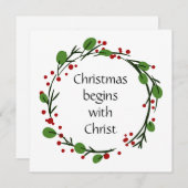 Christliche Weihnachtsschrift Feiertagskarte (Vorne/Hinten)