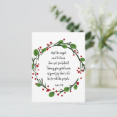 Christliche Weihnachtsschrift Feiertagspostkarte (Stehend Vorderseite)