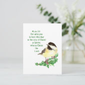 Christliche Weihnachtsschrift Feiertagspostkarte (Stehend Vorderseite)