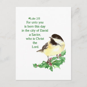 Christliche Weihnachtsschrift Feiertagspostkarte