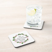 Christliche Weihnachtsschrift Getränkeuntersetzer (Rechte Seite)