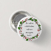 Christliche Weihnachtsschrift Inspiration Verse Button (Vorne & Hinten)