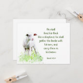 Christliche Weihnachtsschrift Inspiration Verse Karte (Vorderseite/Rückseite Beispiel)