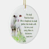Christliche Weihnachtsschrift Inspiration Verse Keramik Ornament (Rechts)