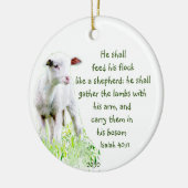 Christliche Weihnachtsschrift Inspiration Verse Keramik Ornament (Links)